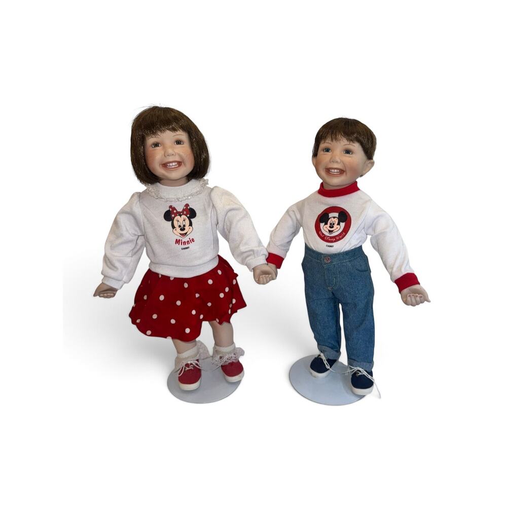 Vintage Disney Ashton Drake Walt Disney World Boy Girl Dolls Titus Tomescu 16"